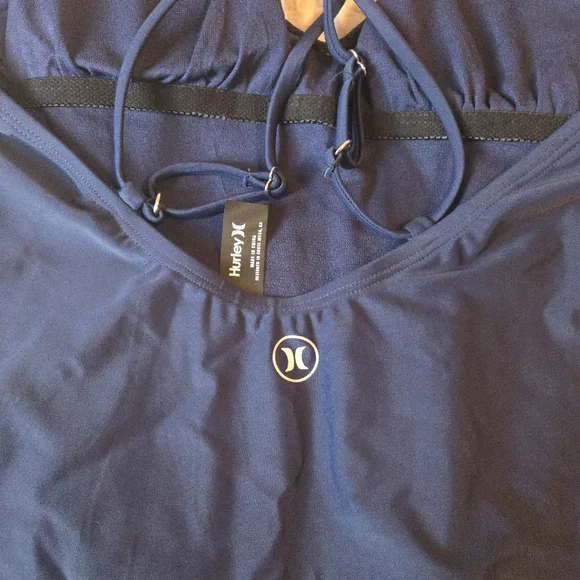 Hurley Women Medium One Piece Bikini Navy Blue New 022025 - Picture 7 of 7